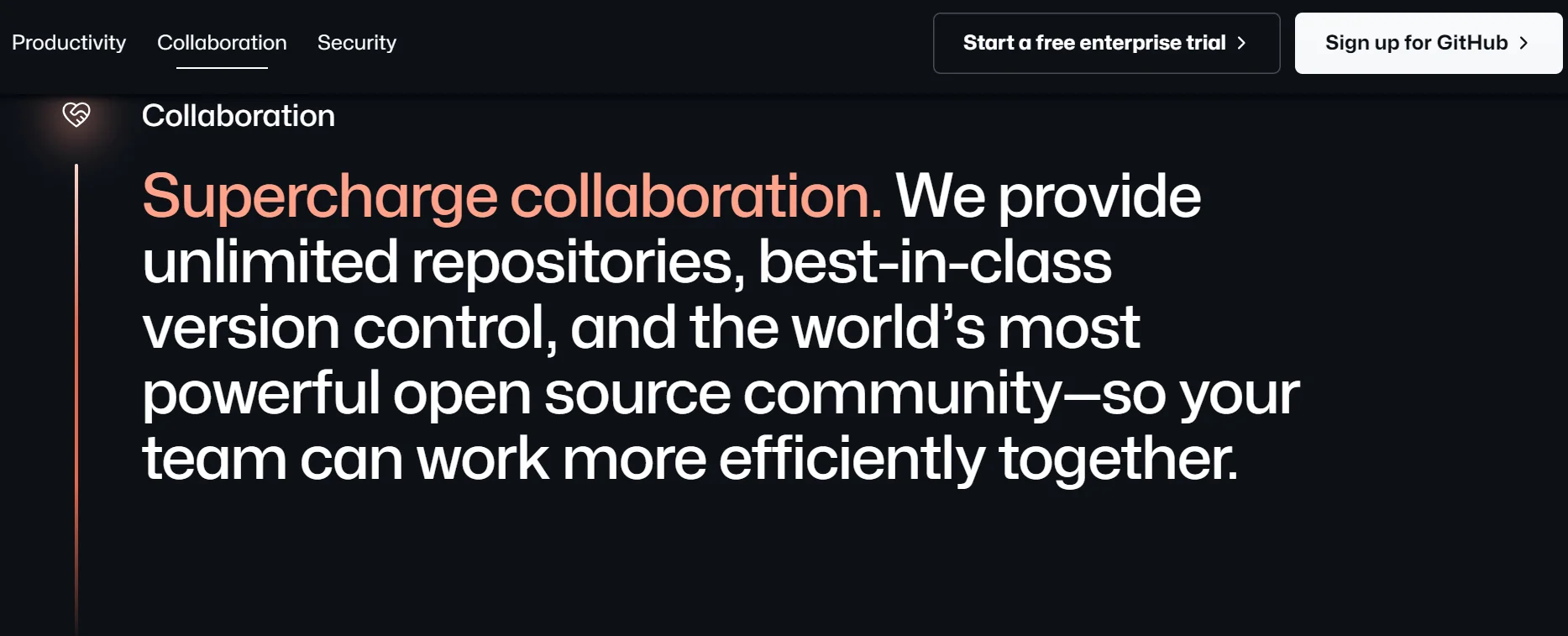 A screenshot of the GitHub home page