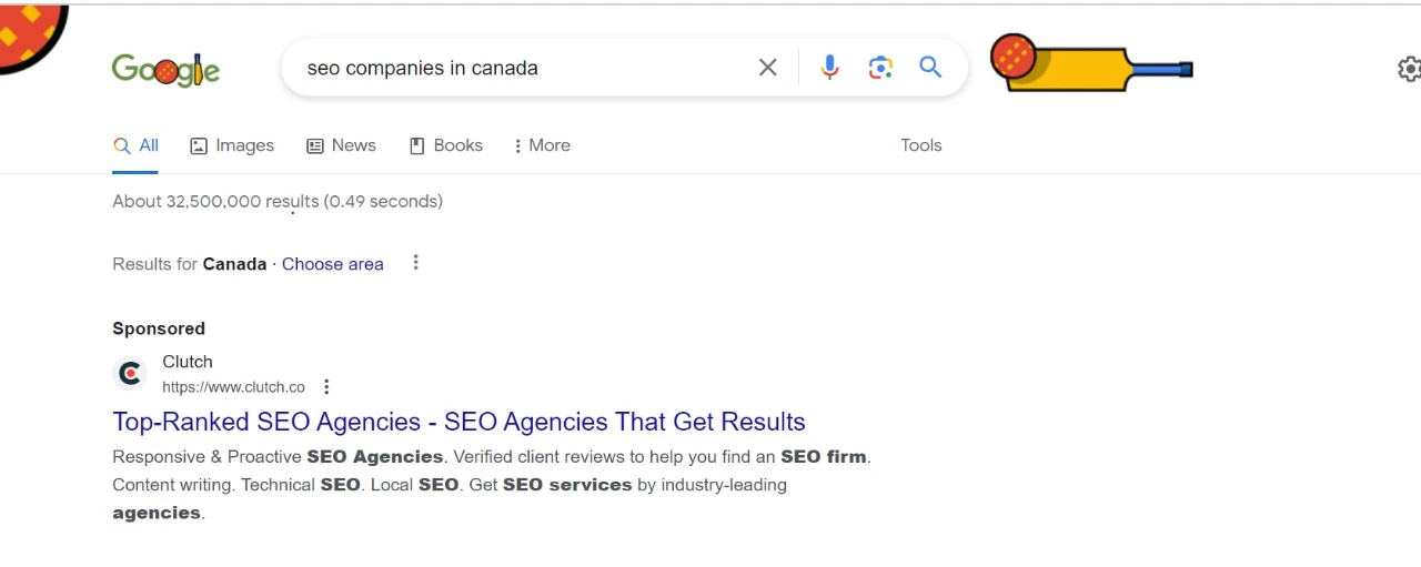 An example of a search Google ads template