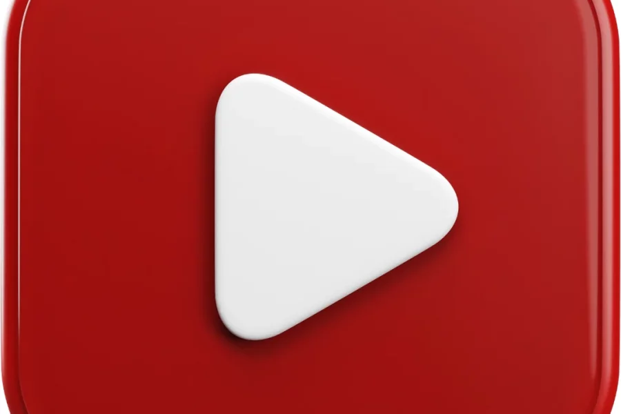 youtube logo in 3d