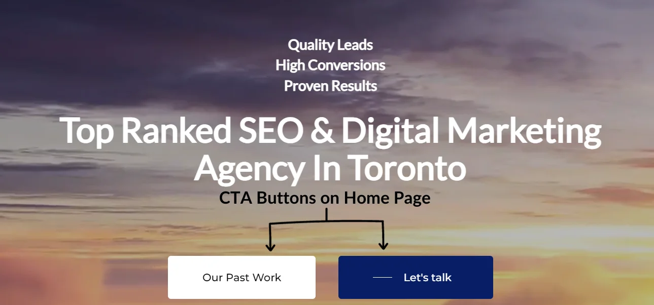 Example of cta buttons on the dreams website