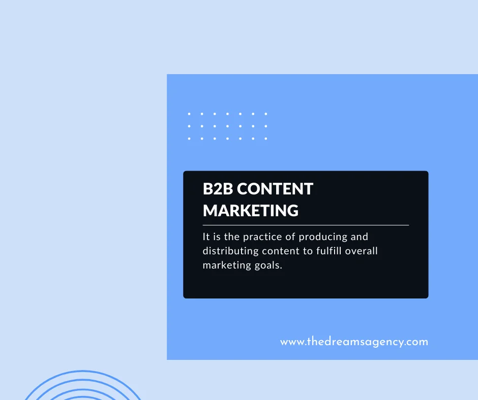 A definition post explaining what is b2b content marketing