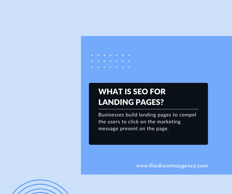 A definition post of what is seo for landing pages
