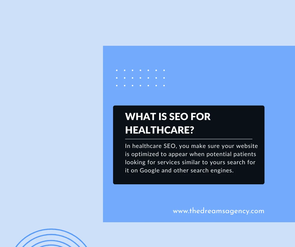 A definition post explaining what is seo for healthcare